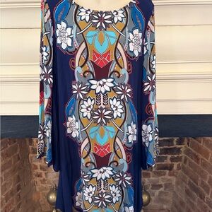 Halebob Colorful Floral Pattern Dress Sz Large